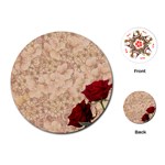 Retro Background Scrapbooking Paper Playing Cards (Round)  Front