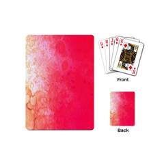 Abstract Red And Gold Ink Blot Gradient Playing Cards (mini)  by Amaryn4rt