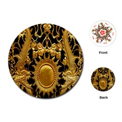 Golden Sun Playing Cards (round)  by Amaryn4rt