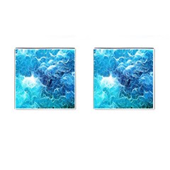 Fractal Occean Waves Artistic Background Cufflinks (square) by Amaryn4rt