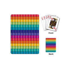 Pattern Grid Squares Texture Playing Cards (mini)  by Amaryn4rt