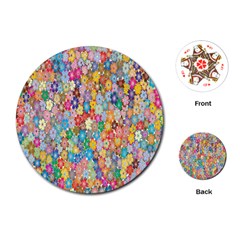 Sakura Cherry Blossom Floral Playing Cards (round)  by Amaryn4rt