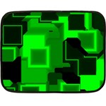 Green Cyber Glow Pattern Double Sided Fleece Blanket (Mini)  35 x27  Blanket Back