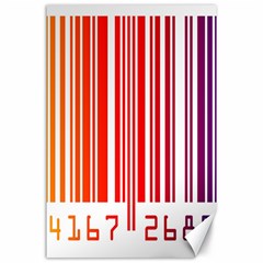 Colorful Gradient Barcode Canvas 24  X 36  by Simbadda