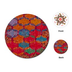 Abstract Art Pattern Playing Cards (round)  by Simbadda