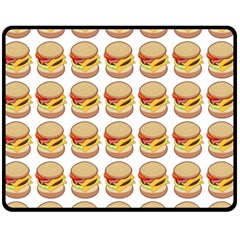 Hamburger Pattern Fleece Blanket (medium)  by Simbadda