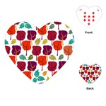 Colorful Trees Background Pattern Playing Cards (Heart)  Front