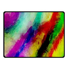 Colorful Abstract Paint Splats Background Double Sided Fleece Blanket (small)  by Simbadda