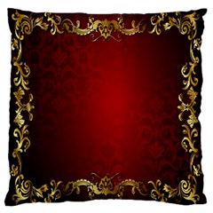 3d Red Abstract Pattern Large Cushion Case (one Side) by Simbadda