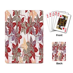 Floral Pattern Background Playing Card by Simbadda