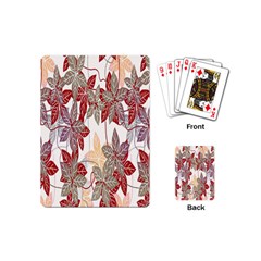 Floral Pattern Background Playing Cards (mini)  by Simbadda