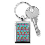 Tulips Floral Background Pattern Key Chains (Rectangle)  Front