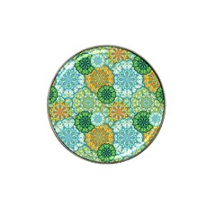 Forest Spirits  Green Mandalas  Hat Clip Ball Marker by bunart