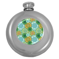 Forest Spirits  Green Mandalas  Hip Flask (5 Oz) by bunart