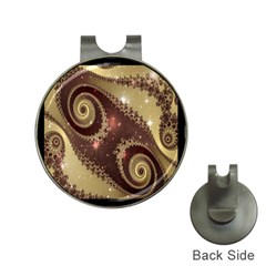 Space Fractal Abstraction Digital Computer Graphic Hat Clips With Golf Markers by Simbadda
