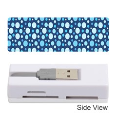 Polka Dot Blue Memory Card Reader (stick)  by Mariart