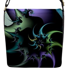 Fractal Image With Sharp Wheels Flap Messenger Bag (s) by Simbadda