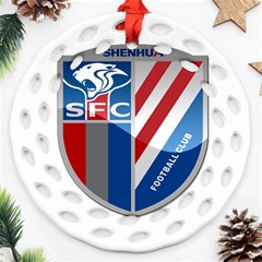 Shanghai Greenland Shenhua F C  Round Filigree Ornament (two Sides) by Valentinaart