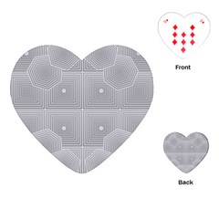 Grid Squares And Rectangles Mirror Images Colors Playing Cards (heart)  by Simbadda