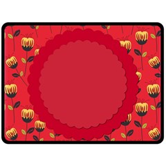 Floral Roses Pattern Background Seamless Double Sided Fleece Blanket (large)  by Simbadda