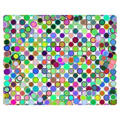 Colorful Dots Balls On White Background Double Sided Flano Blanket (medium)  by Simbadda