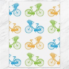 Vintage Bikes With Basket Of Flowers Colorful Wallpaper Background Illustration Canvas 18  X 24   by Simbadda