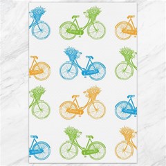 Vintage Bikes With Basket Of Flowers Colorful Wallpaper Background Illustration Canvas 24  X 36  by Simbadda