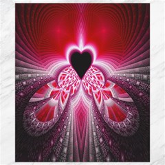 Illuminated Red Hear Red Heart Background With Light Effects Canvas 8  X 10  by Simbadda