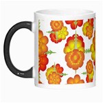 Colorful Stylized Floral Pattern Morph Mugs Left