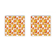 Colorful Stylized Floral Pattern Cufflinks (square) by dflcprints