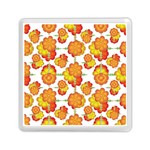 Colorful Stylized Floral Pattern Memory Card Reader (Square)  Front