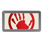 Bloody Handprint Stop Emob Sign Red Circle Memory Card Reader (Mini) Front