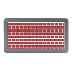 Brick Line Red White Memory Card Reader (mini) by Mariart