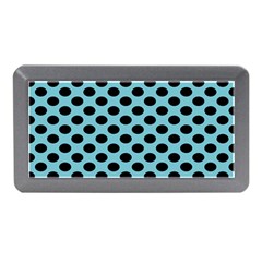 Polka Dot Blue Black Memory Card Reader (mini) by Mariart