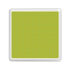 Polka Dot Green Yellow Memory Card Reader (square)  by Mariart