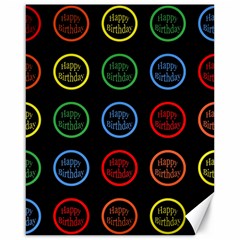 Happy Birthday Colorful Wallpaper Background Canvas 16  X 20   by Simbadda