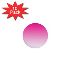 Gradients Pink White 1  Mini Buttons (10 Pack)  by Mariart