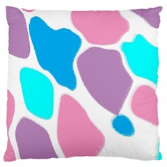 Baby Pink Girl Party Pattern Colorful Background Art Digital Large Cushion Case (one Side) by Nexatart