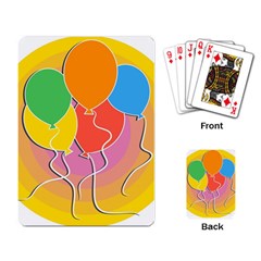 Birthday Party Balloons Colourful Cartoon Illustration Of A Bunch Of Party Balloon Playing Card by Nexatart