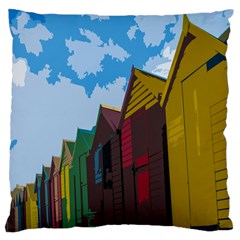 Brightly Colored Dressing Huts Standard Flano Cushion Case (two Sides) by Nexatart