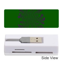 Dendron Diffusion Aggregation Flower Floral Leaf Green Purple Memory Card Reader (stick)  by Mariart