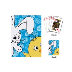 Easter Bunny And Chick  Playing Cards (mini)  by Valentinaart