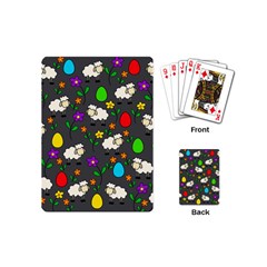 Easter Lamb Playing Cards (mini)  by Valentinaart
