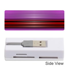 Stripes Line Red Purple Memory Card Reader (stick)  by Mariart