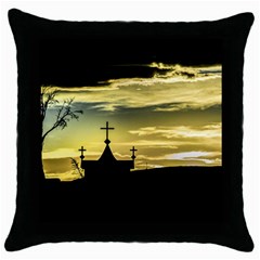 Graves At Side Of Road In Santa Cruz, Argentina Throw Pillow Case (black) by dflcprints