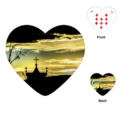 Graves At Side Of Road In Santa Cruz, Argentina Playing Cards (heart)  by dflcprints