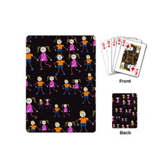 Kids Tile A Fun Cartoon Happy Kids Tiling Pattern Playing Cards (mini)  by Nexatart