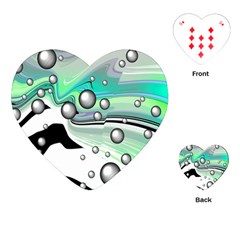 Small And Big Bubbles Playing Cards (heart)  by Nexatart