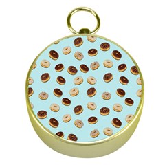 Donuts Pattern Gold Compasses by Valentinaart