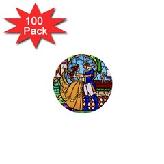 Happily Ever After 1   Beauty And The Beast 1  Mini Buttons (100 Pack)  by storybeth